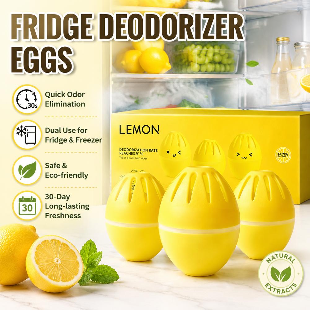 Gel Air Freshener - 3pcs Fridge Deodorizer Egg, Gel Core