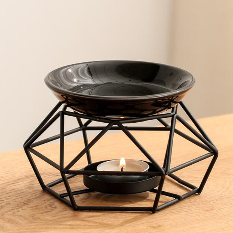 Ceramic Bowl Iron Rack Black C - Home Fragrance Oils For Oil Burners review and price